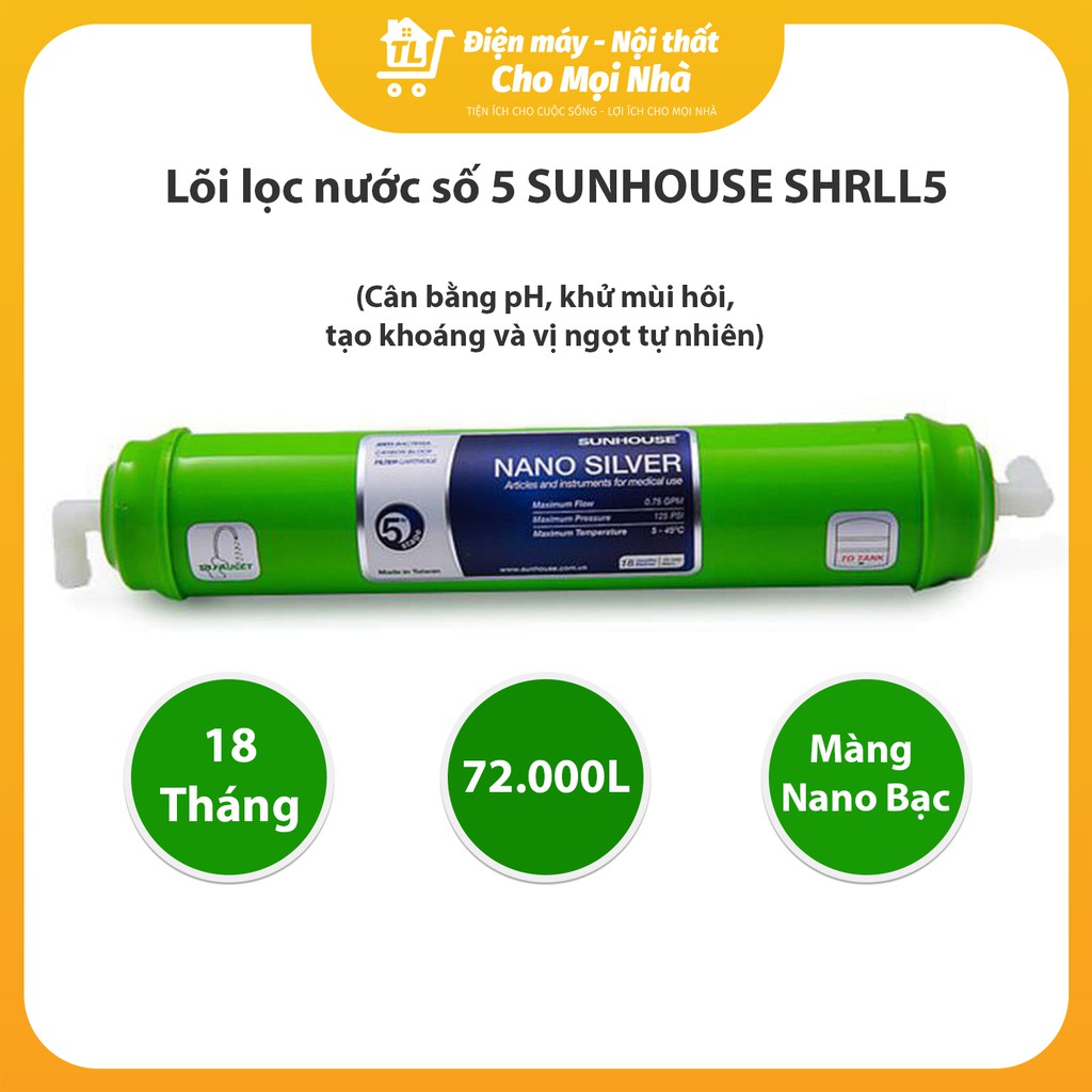 Lõi lọc nước số 5 SUNHOUSE SHRLL5 - Chính hãng