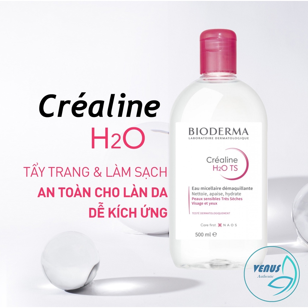 Nước tẩy trang Bioderma 500ml Pháp cho da dầu mụn, da khô &amp; da nhạy cảm - Bản nội địa Pháp