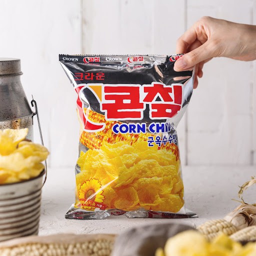크라운) 콘칲 (중) CROWN Snack Ngô Miếng 70G