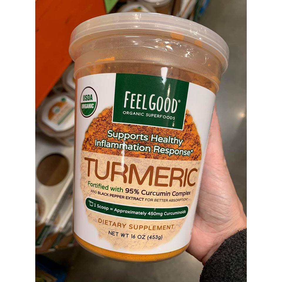 Bột nghệ hữu cơ Feel Good USDA Organic Turmeric 453g - Mỹ