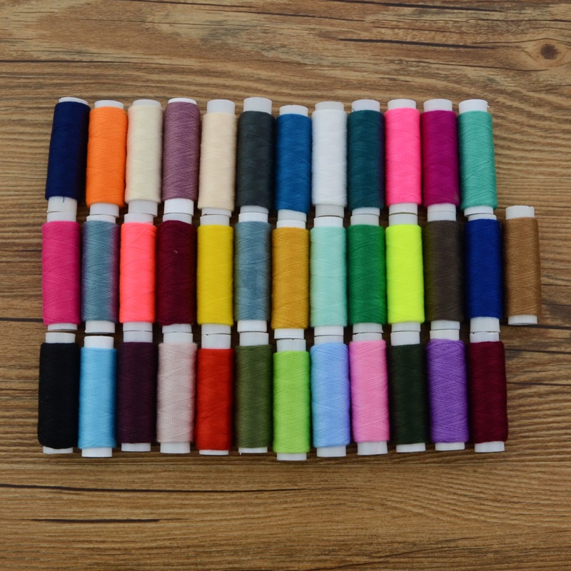Cuộn 110m,Chỉ khâu may mặc gia dụng sợi polyester nhỏ nhiều màu sắc tiện dụng