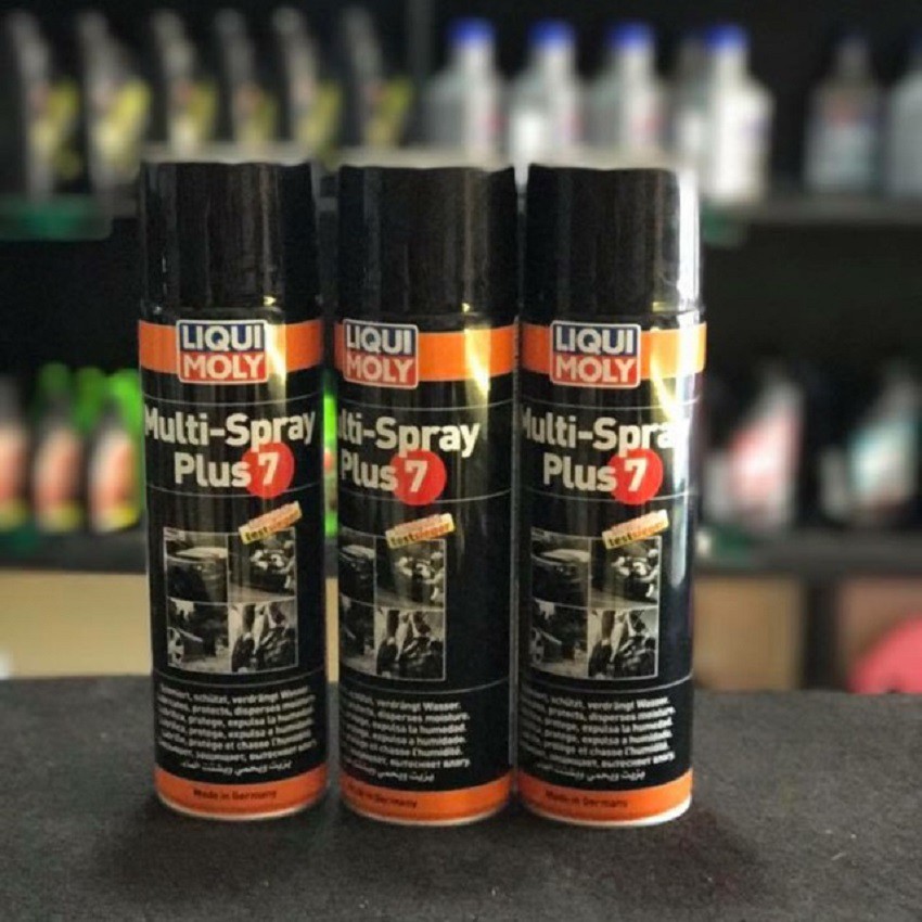 Chai xịt tẩy gỉ sét, bôi trơn đa năng Liqui Moly Multi-Spray Plus7 3305 500ml