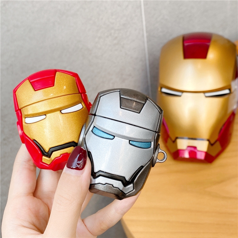 Vỏ Bảo Vệ Hộp Đựng Tai Nghe Airpods 1 / 2 / 3 Pro Hình Iron Man Độc Đáo