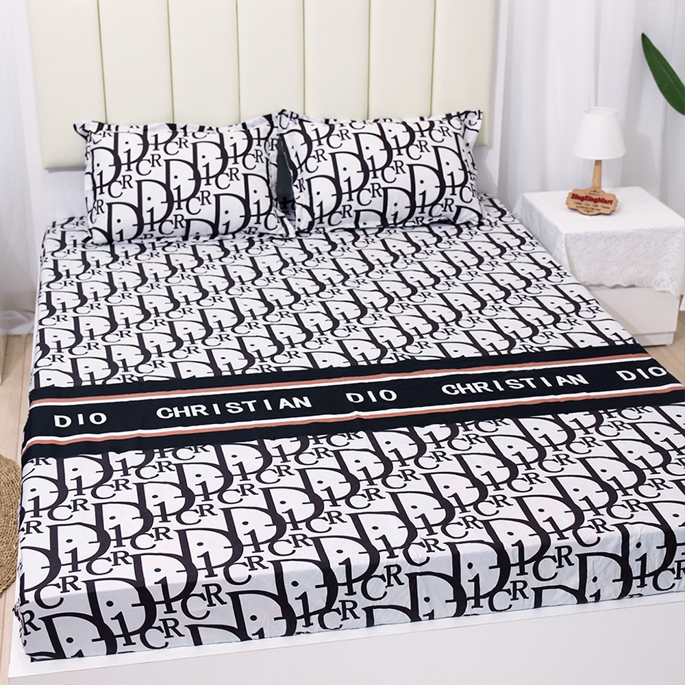 [SIÊU RẺ]  Bộ Ga Gối Poly cotton Mẫu Dâu Nhật Gồm Ga Chun và Vỏ Gối Nằm [Nhắn tin chọn mẫu với shop] !!!