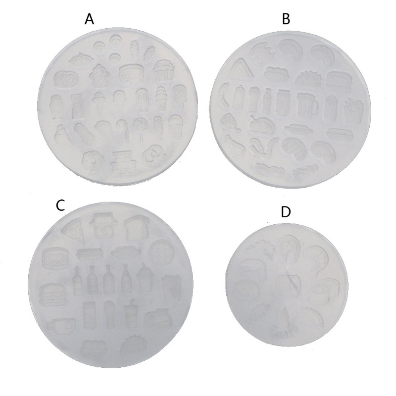 Khuôn silicon đúc nhựa resin epoxy tạo hình món tráng miệng/ bánh kẹo mini DIY