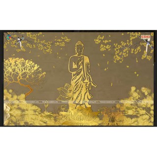 tranh dán tường phật phòng thờ 3D KT 120x80cm