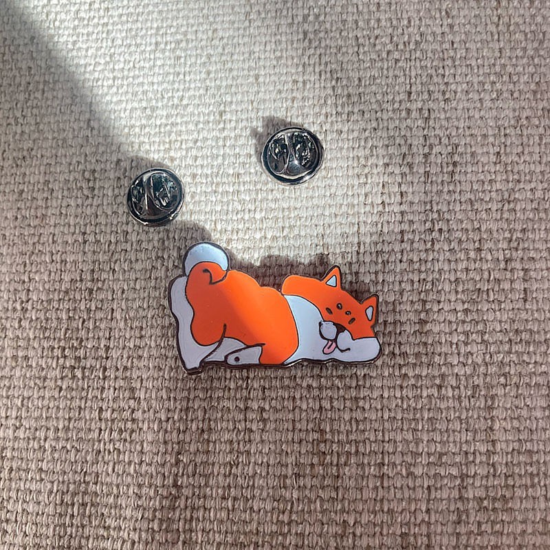 Pin cài áo chó Shiba/ Corgi/ Akita vui tính - GC257