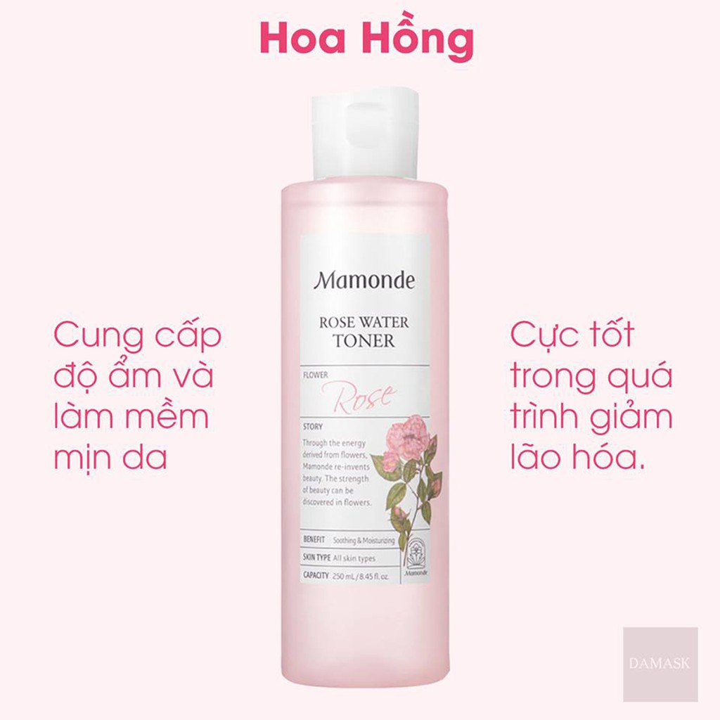 Nước hoa hồng Mamonde các loại 250ml