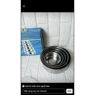 Bộ 5 bát inox có nắp đậy( 5 chiếc) ( Hàng Sẵn)
