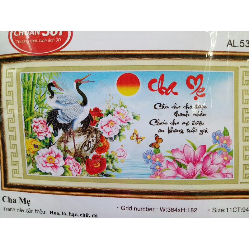 tranh thêu cha mẹ 53480