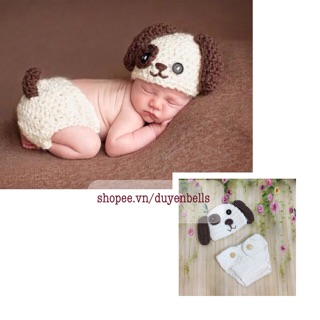 Bộ đồ len chụp ảnh em bé sơ sinh (kèm ảnh thật)