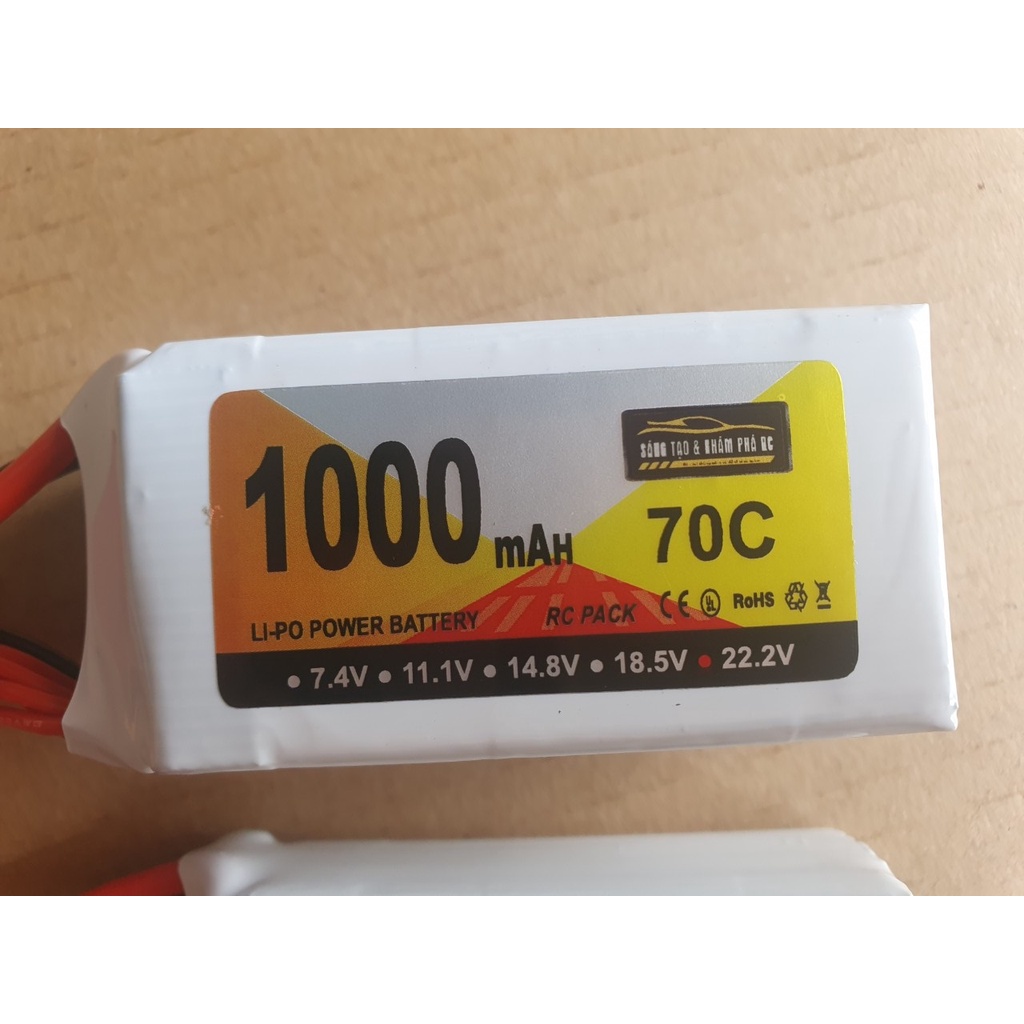 Pin LiPo 3s, 4s, 6s 1000mah 70C dòng xả cao