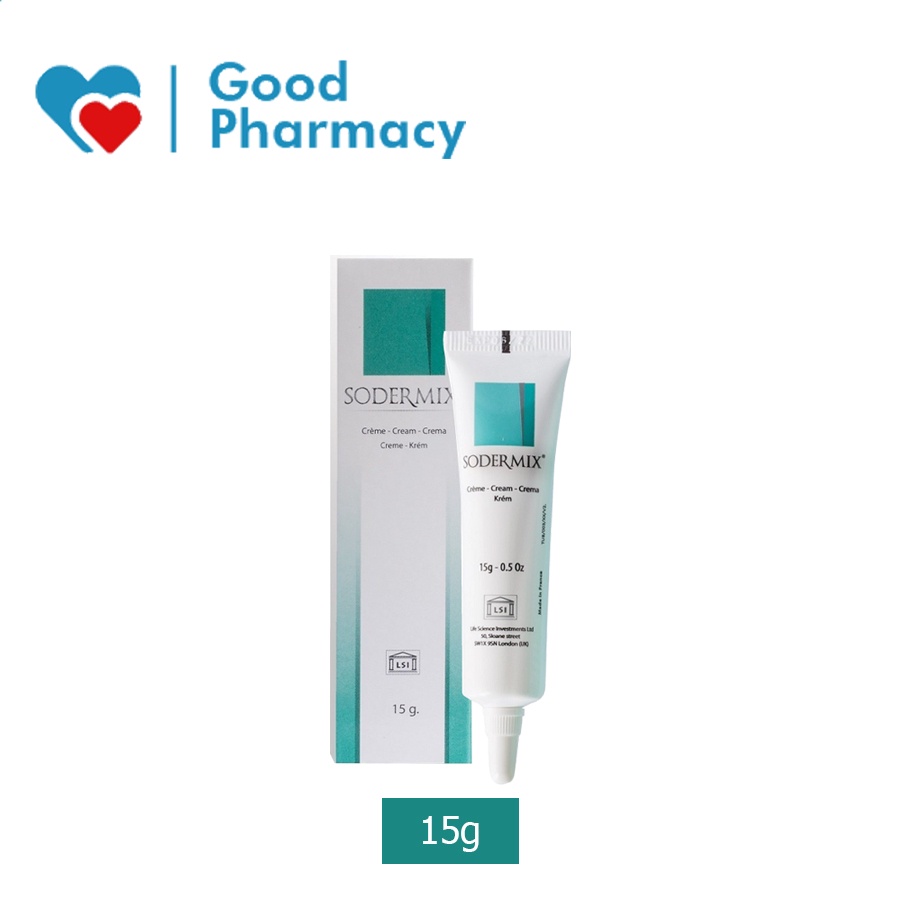 Kem bôi da dùng cho sẹo lồi, sẹo thâm, sẹo phì đại, chàm Sodermix Cream 15g