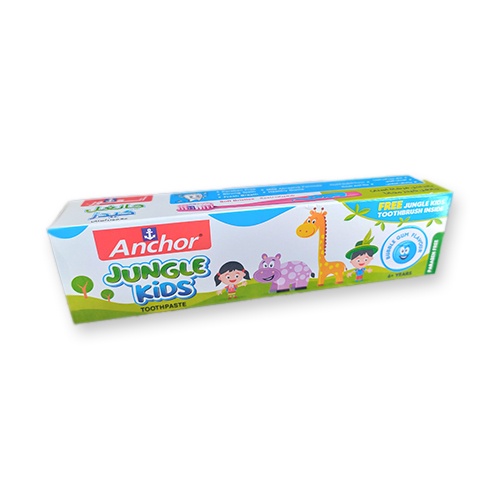 [SenXanh Emart] Kem đánh răng nhập khẩu Anh cho bé ANCHOR JUNGLE KIDS - Tặng bàn chải