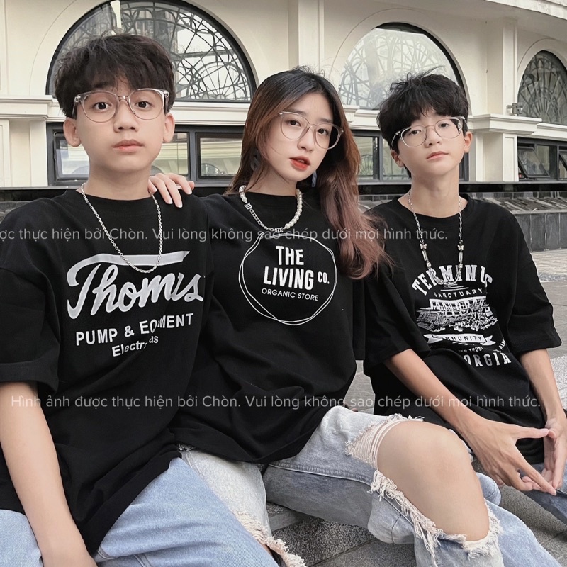 Áo thun 3158 MÀU ĐEN hàng loại 1 chất dày dặn Unisex CHÒN CLOTHING