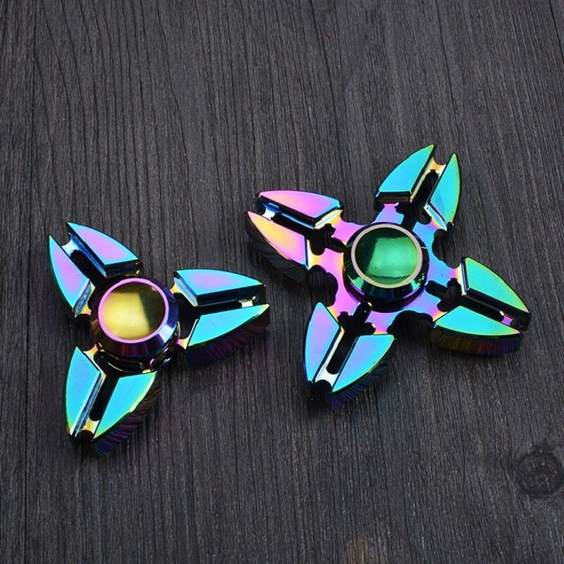 Con Quay Đồ Chơi Fidget Spinner Cầu Vồng Bằng Hợp Kim Kẽm, Giúp Giảm Stress