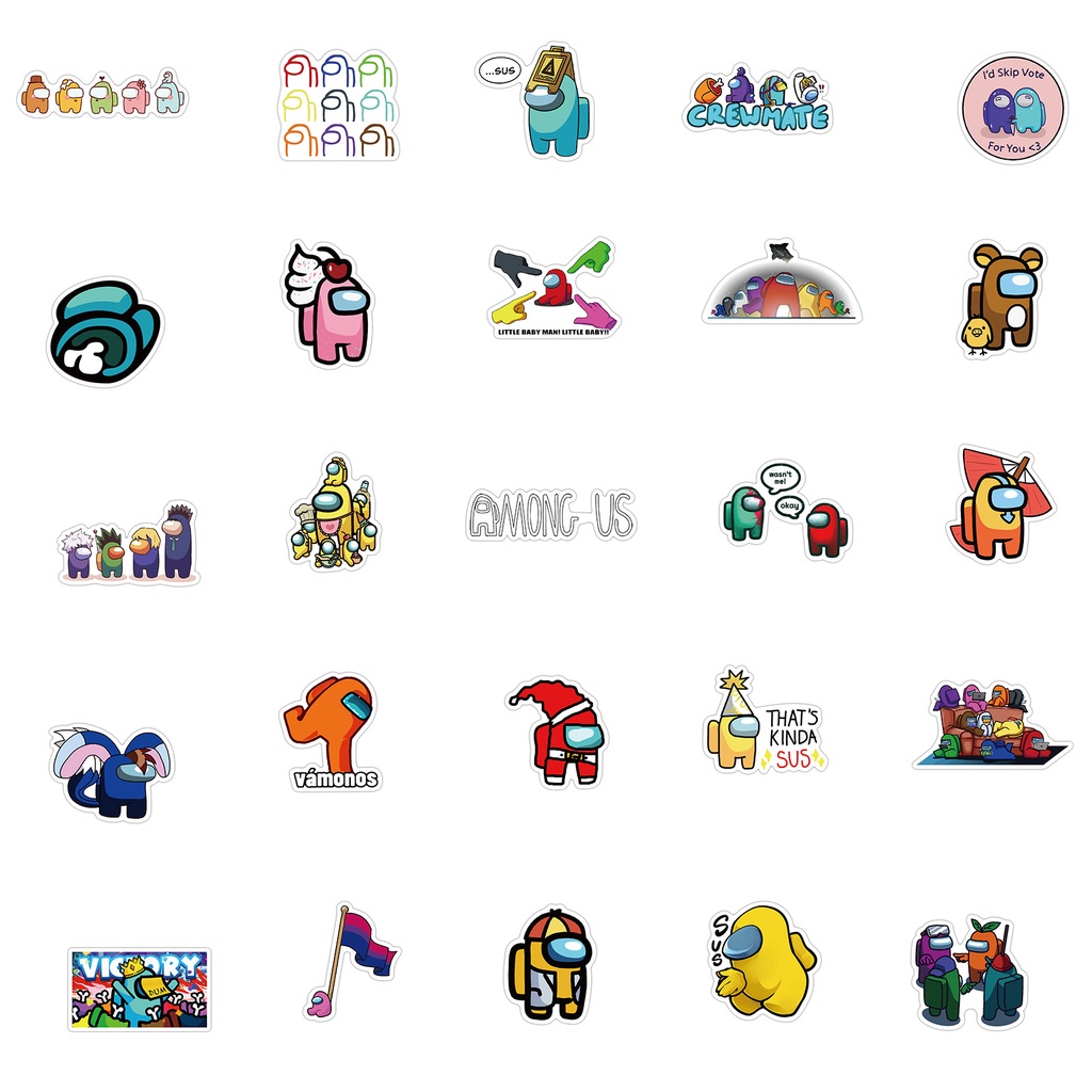 Set 50 Miếng Dán Graffiti Chống Thấm Nước Dùng Để Trang Trí Laptop / Vali