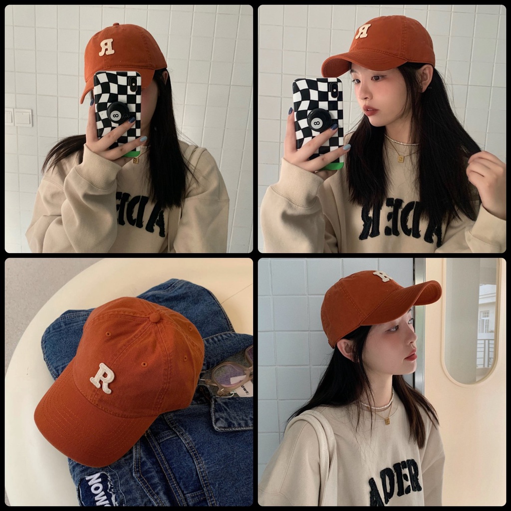 Nón lưỡi trai đôi nam nữ mũ kiểu chữ R thời trang đẹp phong cách streetwear ulzzang Hàn Quốc
