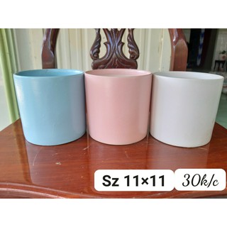 Chậu gốm trụ nhỡ - size 11 x 11 cm