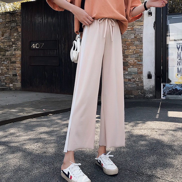 Quần chiffon nữ ống rộng xẻ tà | BigBuy360 - bigbuy360.vn