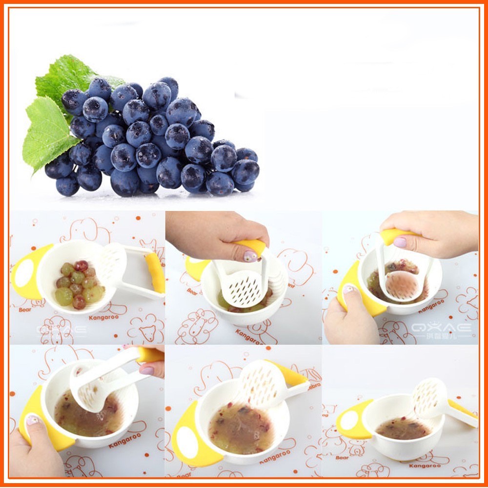 Bộ Bát nghiền kèm cán chế biến thức ăn, đồ ăn dặm tiện dụng đa năng cho bé