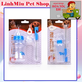 Bình ti bình sữa chó mèo sơ sinh pet bottles dill 60ml – 150ml