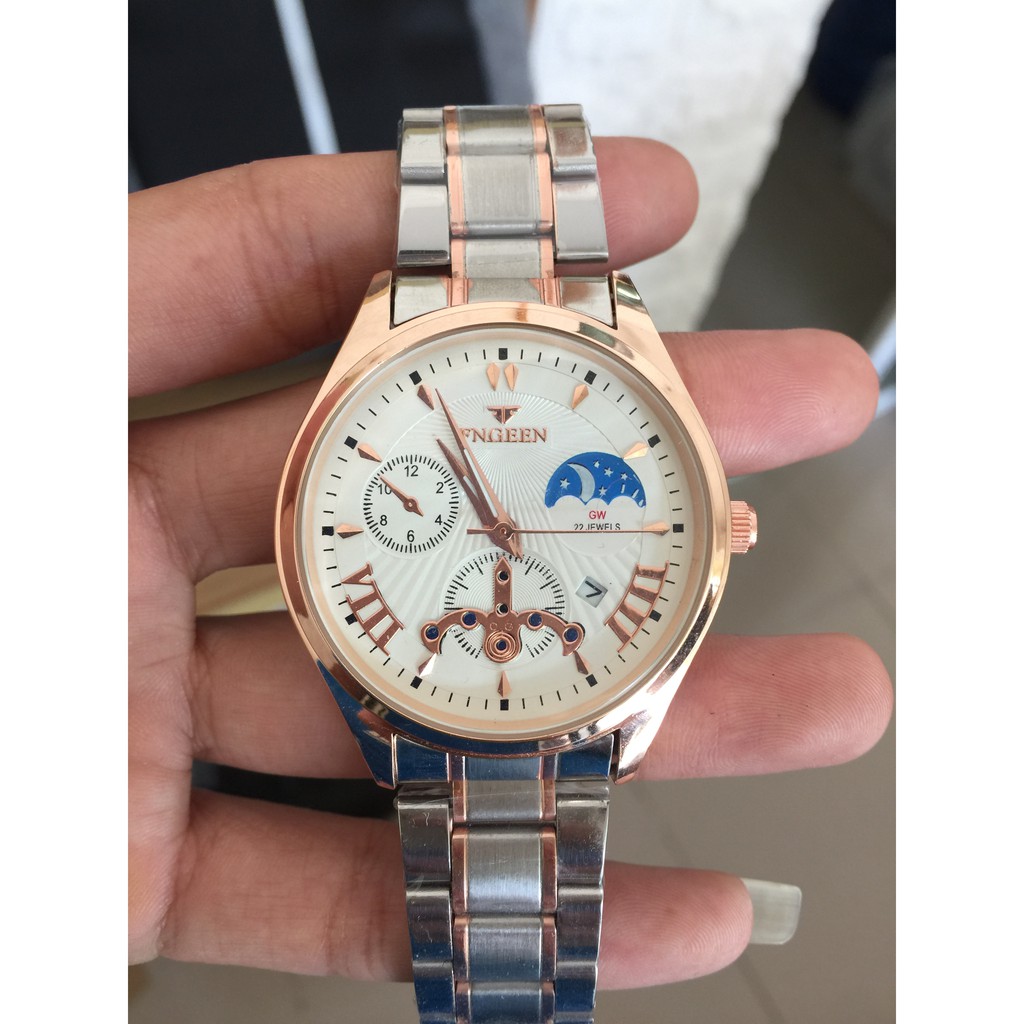 Đồng hồ nam FNGEEN Kim dạ quang Dây Thép Kim Loại Không Gỉ Cao Cấp Chống nước Chống Xước | BigBuy360 - bigbuy360.vn