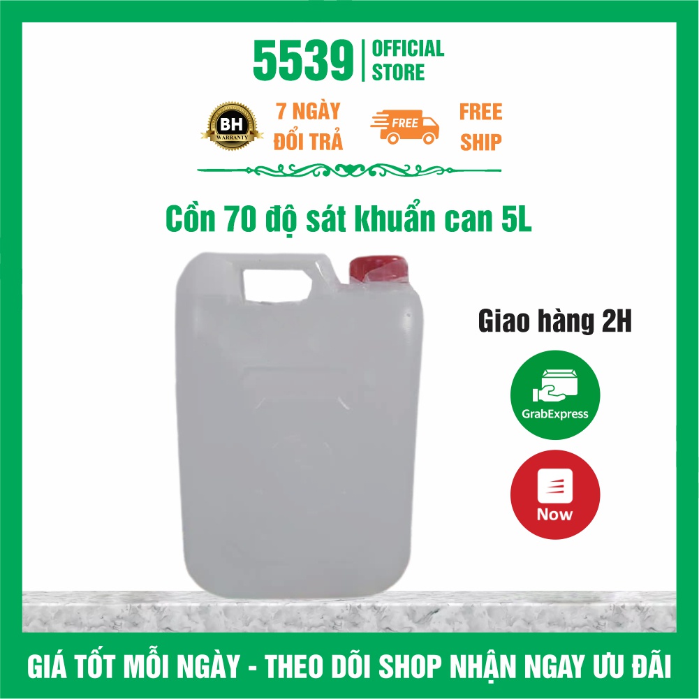 ⚡️ Giá Sỉ Hàng chuẩn ⚡️ Cồn 70 độ sát khuẩn, cồn y tế 70 độ can 2L và 5L giá sỉ - Shop 5539