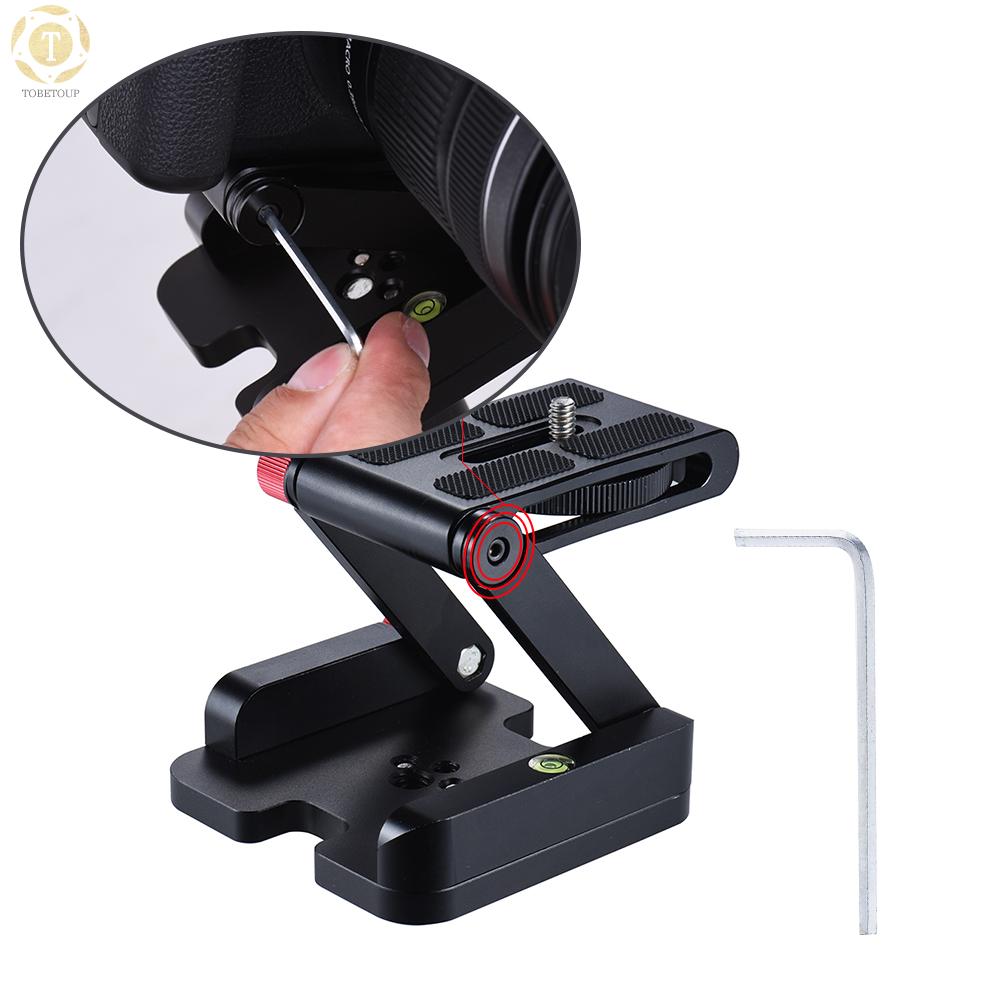 Shipped within 12 hours】 Andoer New Z-shaped Aluminum Alloy Foldable Camera Camcorder Desktop Holder Quick Release Plate Tilt Head for Nikon Canon Sony Pentax DSLR Camera Video Track Slider Tripod Film Making Macrophotography Tilt Head [TO]