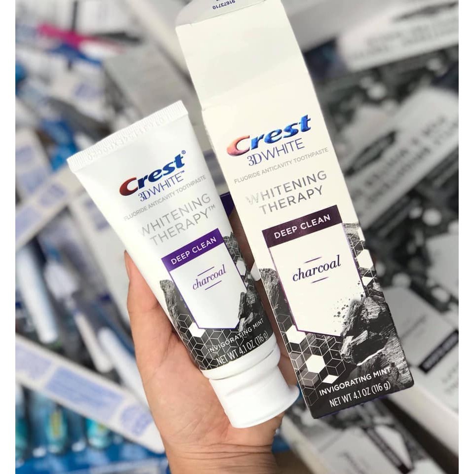KEM ĐÁNH RĂNG CREST 3D WHITE DEEP CLEAN CHARCOAL 116GR CHÍNH HÃNG - 5684