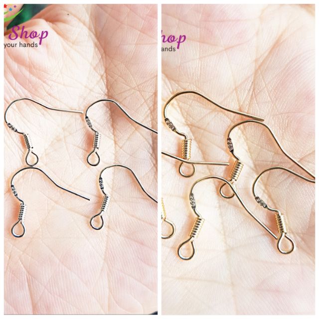 Móc bông tai S925, khuyên tai ( gói 10 đôi)