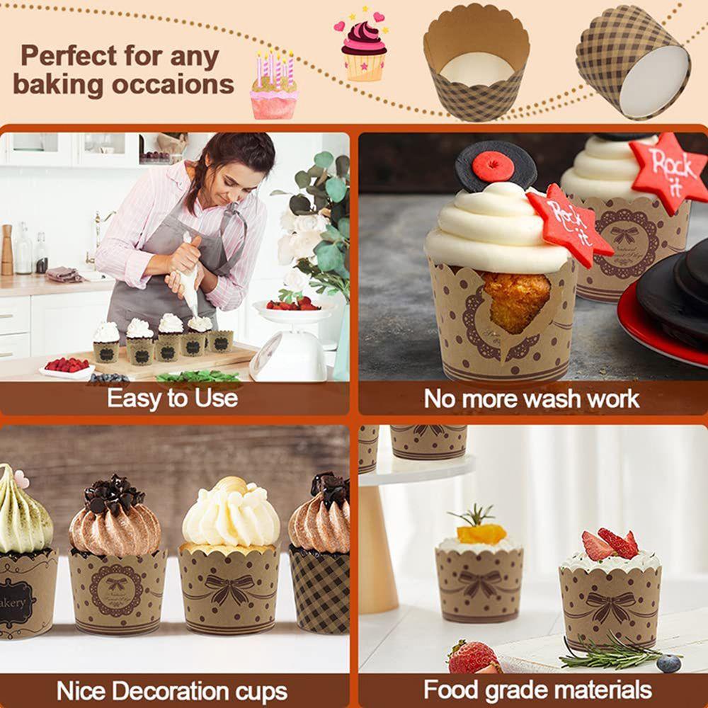 Set 50 Cốc Giấy Làm Bánh Cupcake Tiện Dụng Chất Lượng Cao