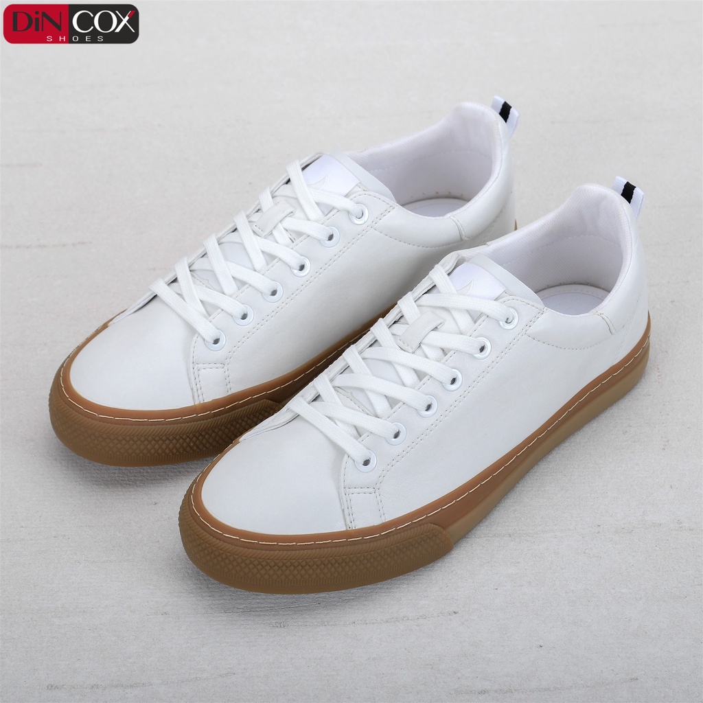 Giày Sneaker Da Nam DINCOX D10 Thời Trang Nổi Bật White