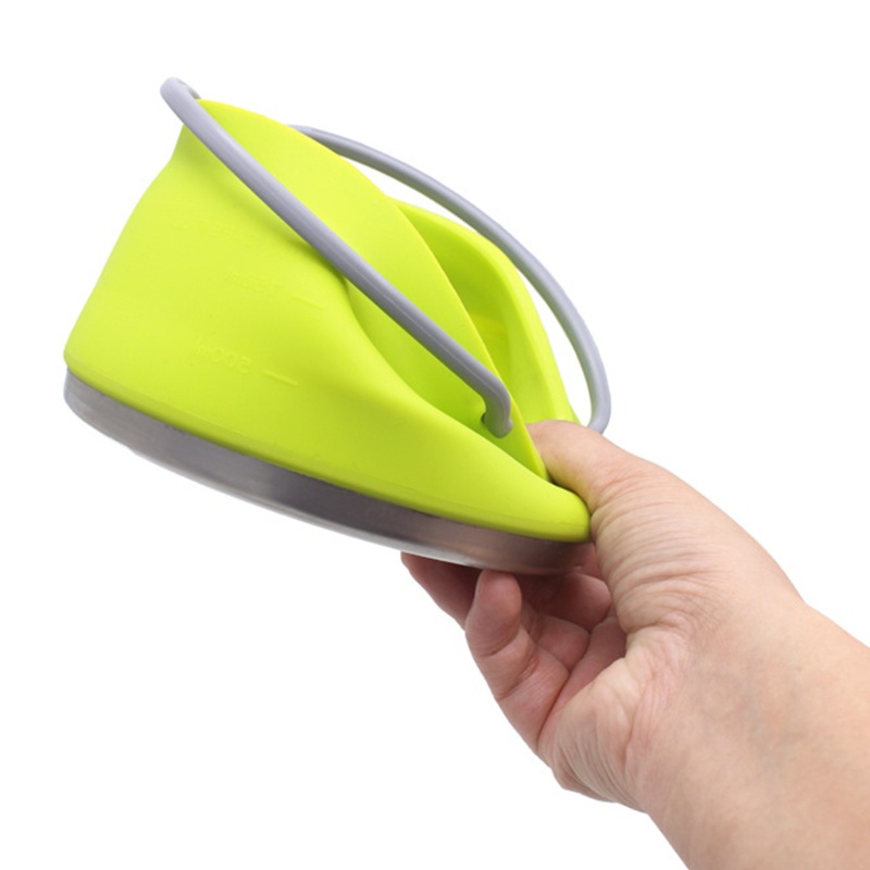 Nồi Nấu Nước Đáy Silicone + Inox Có Thể Gấp Gọn Tiện Dụng Mang Theo Du Lịch Dã Ngoại