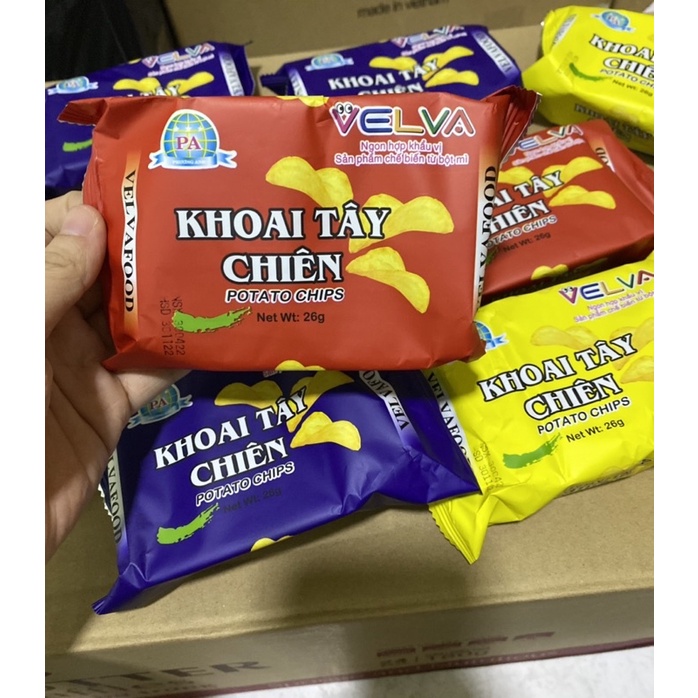 COMBO 30 GÓI BÁNH SNACK KHOAI TÂY CHIÊN VELVA FOOD