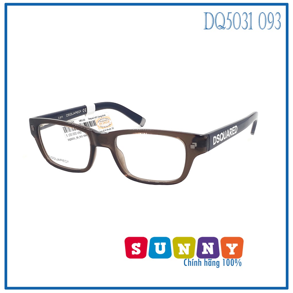 Gọng kính cận DSquared2 DQ5031 - bảo hành vĩnh viễn, sp chính hãng 100%q, thiết kế dễ đeo bảo vệ mắt