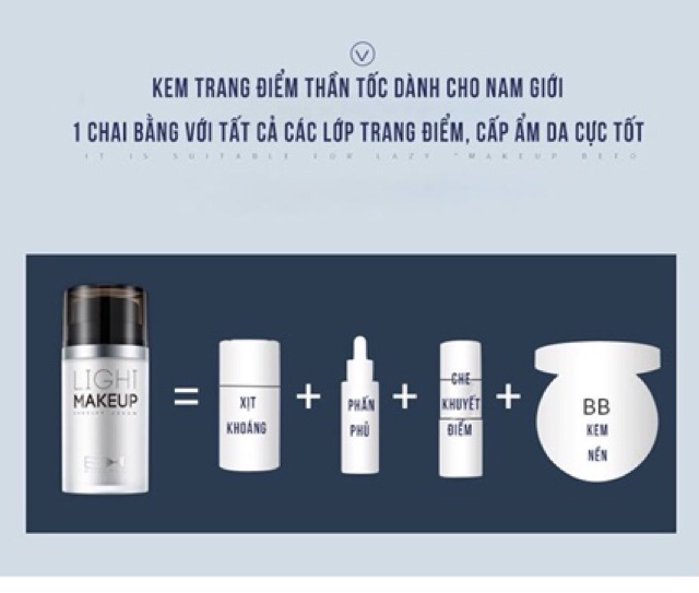 GIÁ KM CHO 20 KH ĐẦU TIÊN - LIGHT MAKEUP KEM TRANG ĐIỂM ĐA NĂNG