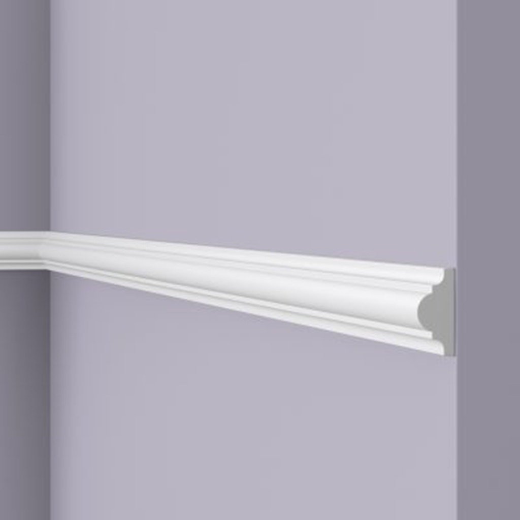 Phào chỉ tường, nẹp chỉ nhựa ps 4cm, trắng bóng
