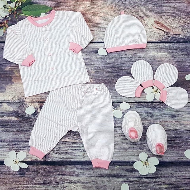 Bộ Quần Áo Dài Tay Miomio Cho Bé Sơ Sinh Chất Cotton Mềm Mại