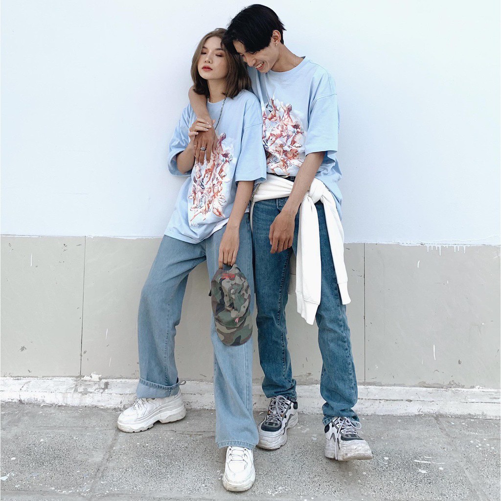 Áo BOBUI 12 Angels Black / Blue - Áo thun Bobui Saigon , Tee BOBUI 12 thiên thần Đen / Xanh