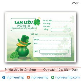 Phiếu giao Hủ vàng 400 tờ ms03