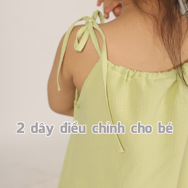 Váy đầm 2 dây sành điệu cho bé gái, thời trang trẻ em TANOSA