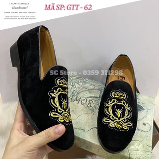 Giày lười nam da lộn - giày lười nam tăng chiều cao phong cách - gtt 62