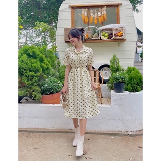 ĐẦM MIDI CỔ SƠMI CÓ TÚI
