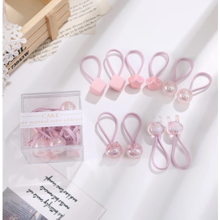 Combo hộp 10 dây cột tóc dễ thương (T02)