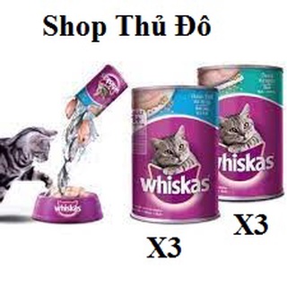 Combo 6 lon pate cho mèo whiskas 400g