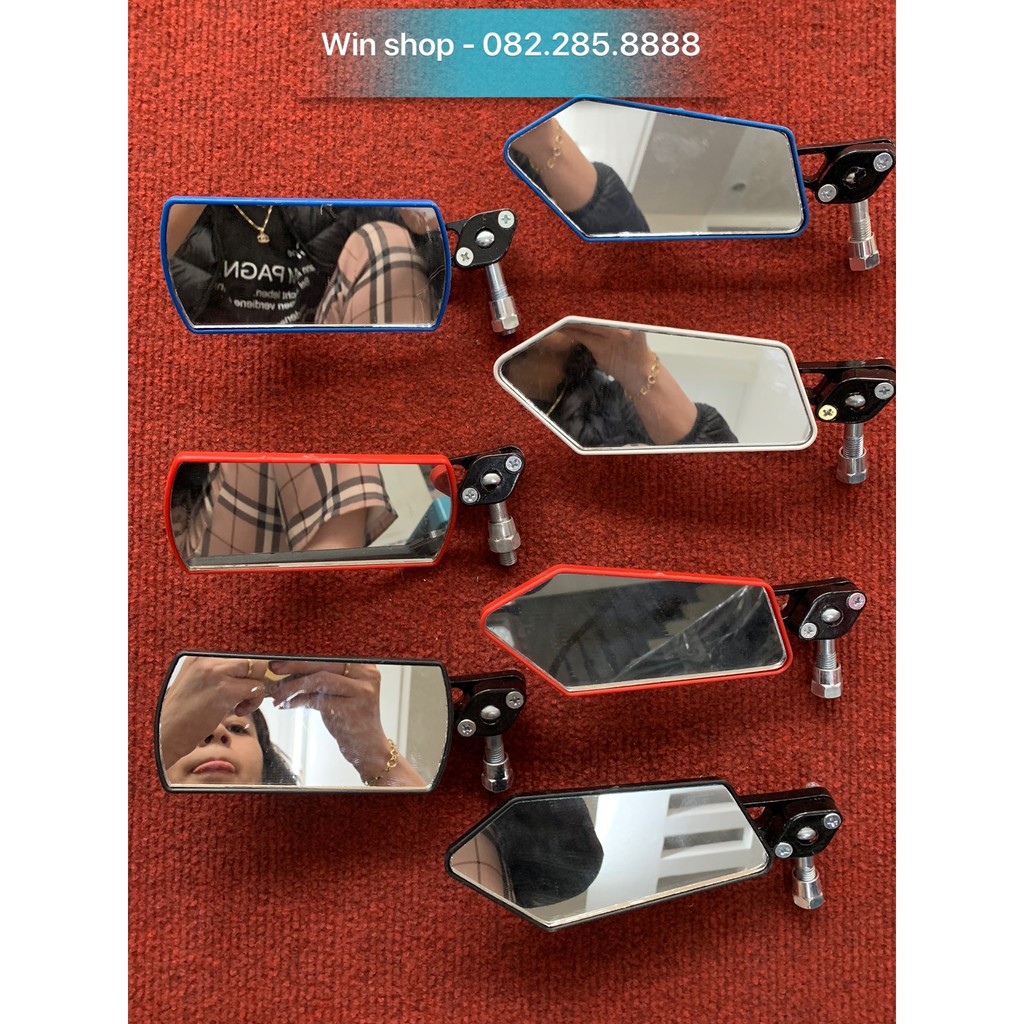 Gương vuông, vát màu kính chiếu hậu lắp được cho các dòng xe máy - Gọn gàng, đẹp, hợp thời trang