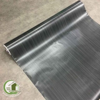 Giấy dán tường giả gỗ màu đen nhám - - có sẵn keo