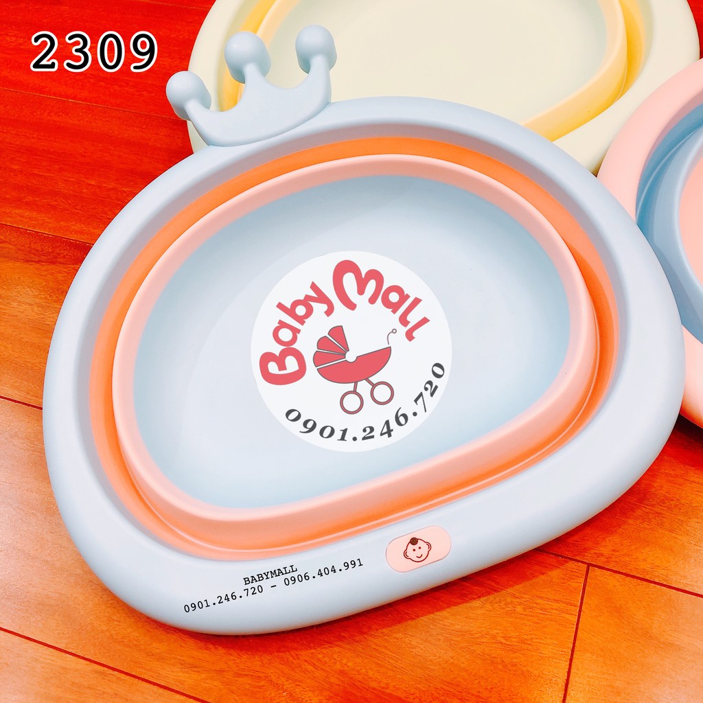 Chậu rửa mặt vương miện GẤP GỌN 4201 hình bầu