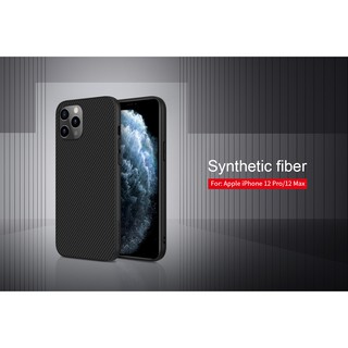 Ốp lưng iPhone 12, 12 Pro Max vân carbon Nillkin Synthetic Fiber